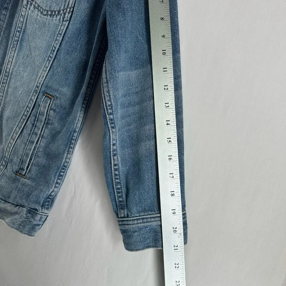 Madewell Oversized Jean Truck Jacket Womens S Button Up Capstone Wash Denim Blue - Picture 10 of 14